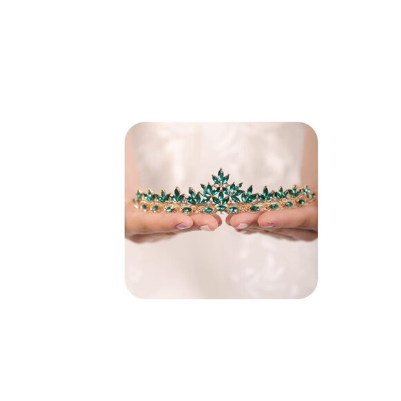 Vintage Bridal Tiara Crystal Gemstone Crown Wedding Prom Halloween Accessories main image 3
